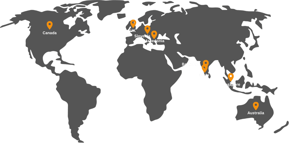 Saints & Masters global offices map